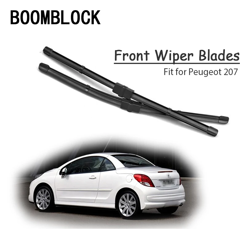 Car Windshield Soft Rubber Front Wiper Blades Arm Kit For Peugeot 207