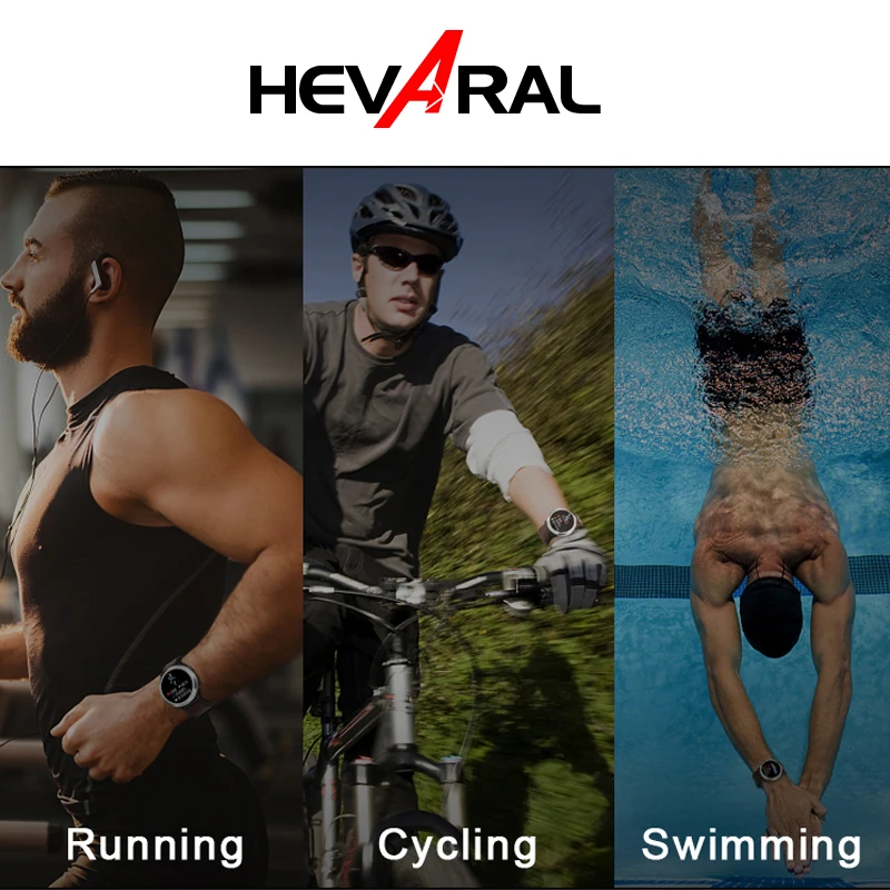 Hevaral Smart Watch 3D Dynamic UI GPS Android Smartwatch Heart Rate Blood Pressure Monitor Relogio IP67 Sports Pedometer For Men