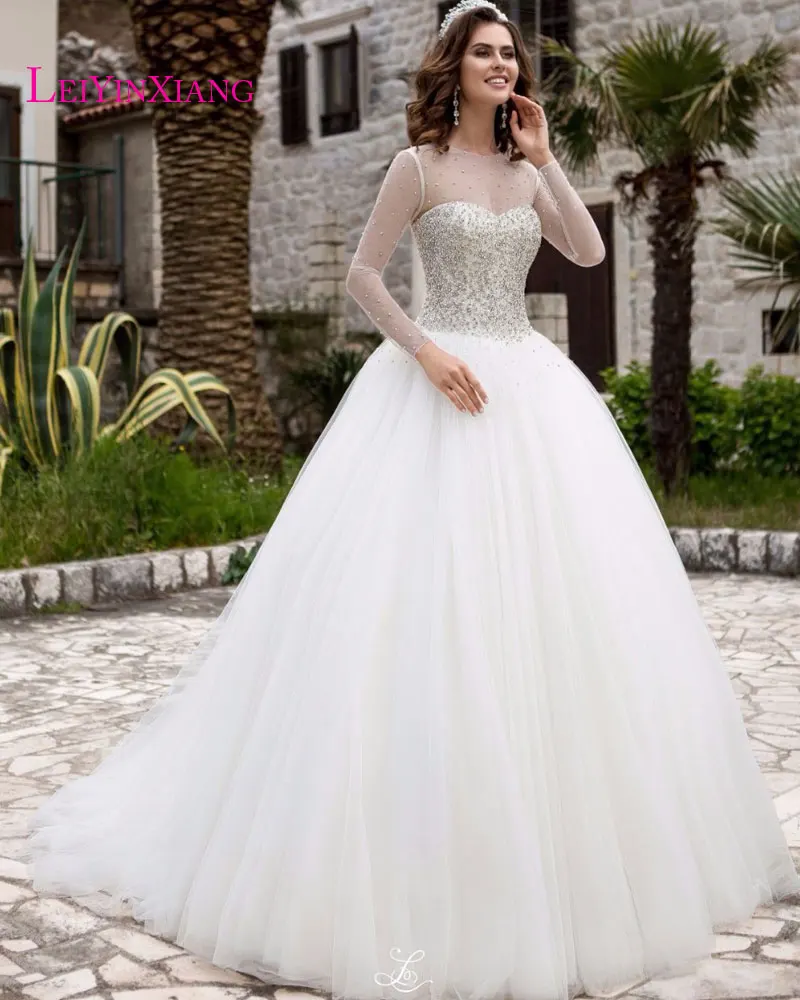 2019 новый дизайн свадебные платья Vestidos de Novias Robe De Mariage элегантный современный сексуальное, с лифом сердечком, с открытой спиной бальное