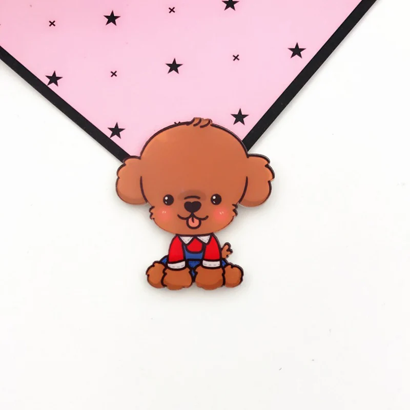 Brooch High Quality Cartoon 1PC Acrylic Badges Animals For Backpacks Harajuku Cute Dog Pins For Clothes Hot Sale Kawaii Cat - Окраска металла: 5