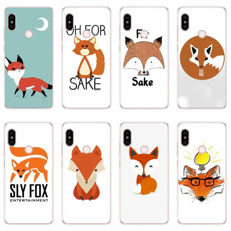 Sly fox cute чехол с изображением животного Soft Silicone TPU для телефона redmi4A 4X 5 5a 5Plus note4 For
