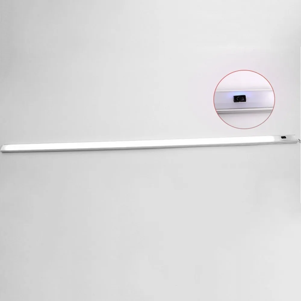 50 см ручной переключатель развертки жесткий светодиодный светильник бар ультра тонкий светодиодный датчик для освещения шкафа