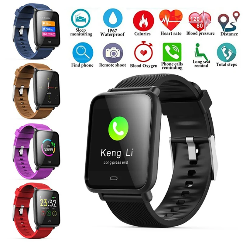 

Men Women Smart watch Waterproof Sports With Heart Rate Monitor Blood Pressure Functions Smartwatch Bracelet For Android / IOS