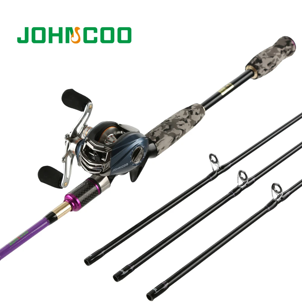 

Casting Fishing Rod with casting Reel Set M MH ML Power 3 Tips Carbon Medium Fast 2.4m Lure Rod Super light Fishing rod Combo