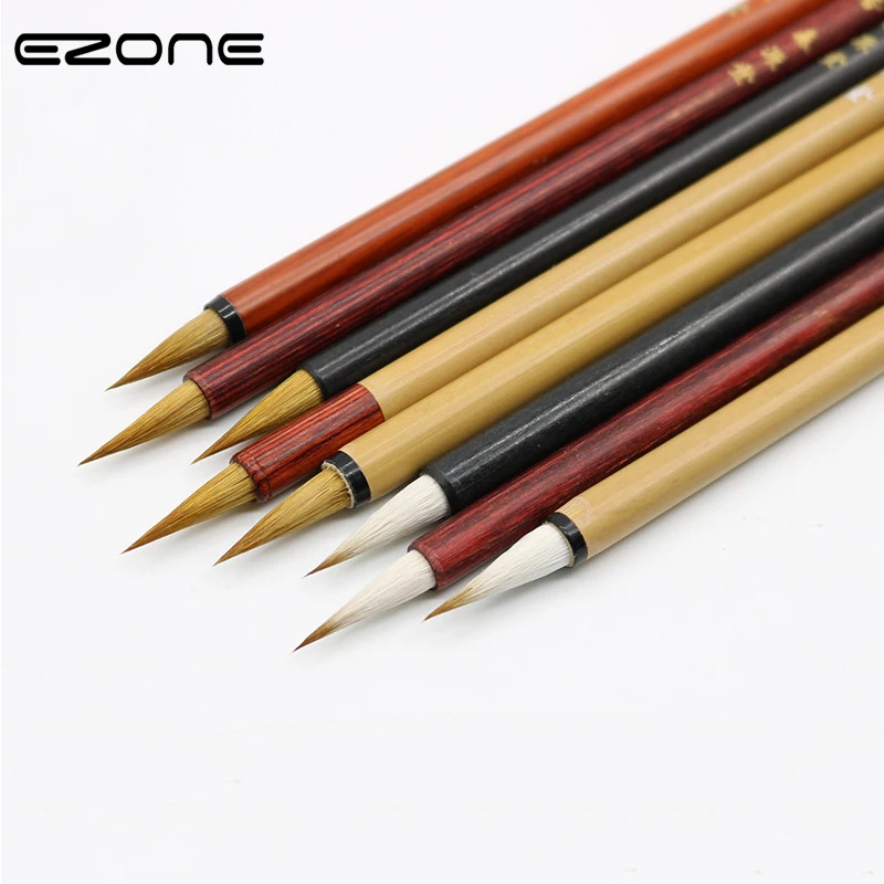 

EZONE Wolf Hair Calligraphy Brush For Beginner Chinese Writing Brush Pen Artist Painting Drawing Ink Brush School Supplies Gifts