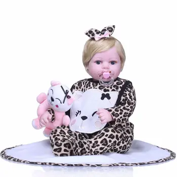 

22" Reborn Baby Doll Girl Lifelike Soft Silicone Vinyl Kids Playmate Gifts Alive Toys For Girls