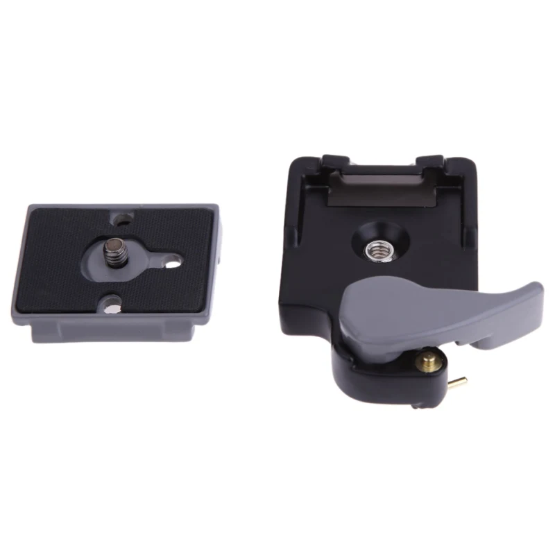 

Black Camera 323 Quick Release Plate Mount Adapter with Manfrotto 200PL-14 Compat Plate, 1/4 inch Metal Screw