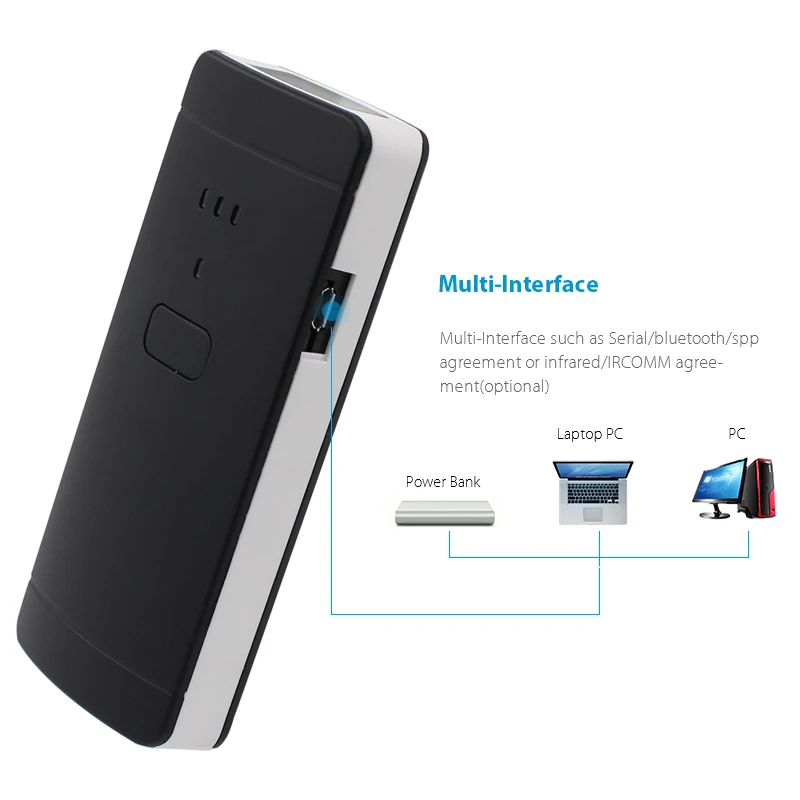  Xeumior Portable Pocket Wireless 2D Scanner QR Code Reader Bluetooth 2D Barcode Scanner For Android