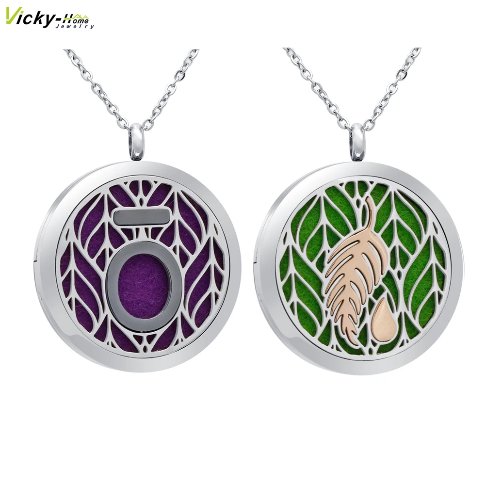 

New Design Car Clip Vent Aromatherapy Locket Pendants Essential Oils Stainless Steel Diffuser Locket with Pads Drop Shipping