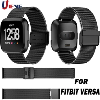 

Metal Stainless Strap for Fitbit Versa Bracelet Watch Band Milanese Loop Magnetic Strap Smart Watch Accessories for Women Men