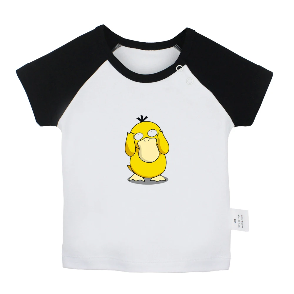 Футболки для новорожденных с логотипом Pokemon Psyduck Mr. Mime Espeon eevee family Ash Ketchum футболки