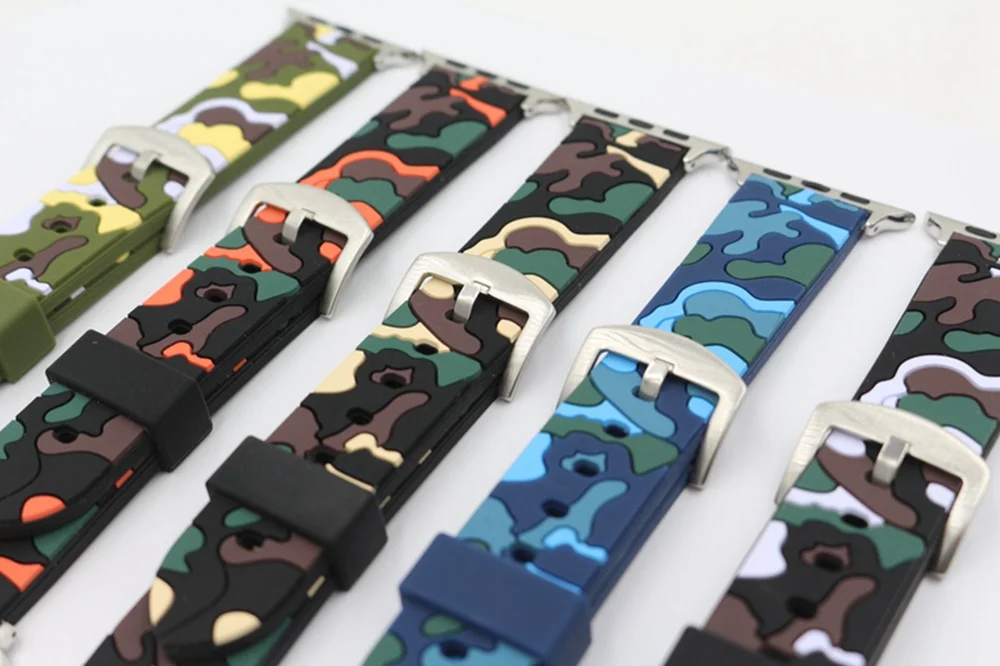 URVOI sport band for apple watch series 1 2 strap for iWatch CAMO colors Soft Silicone Replacement camouflage band with adapters14
