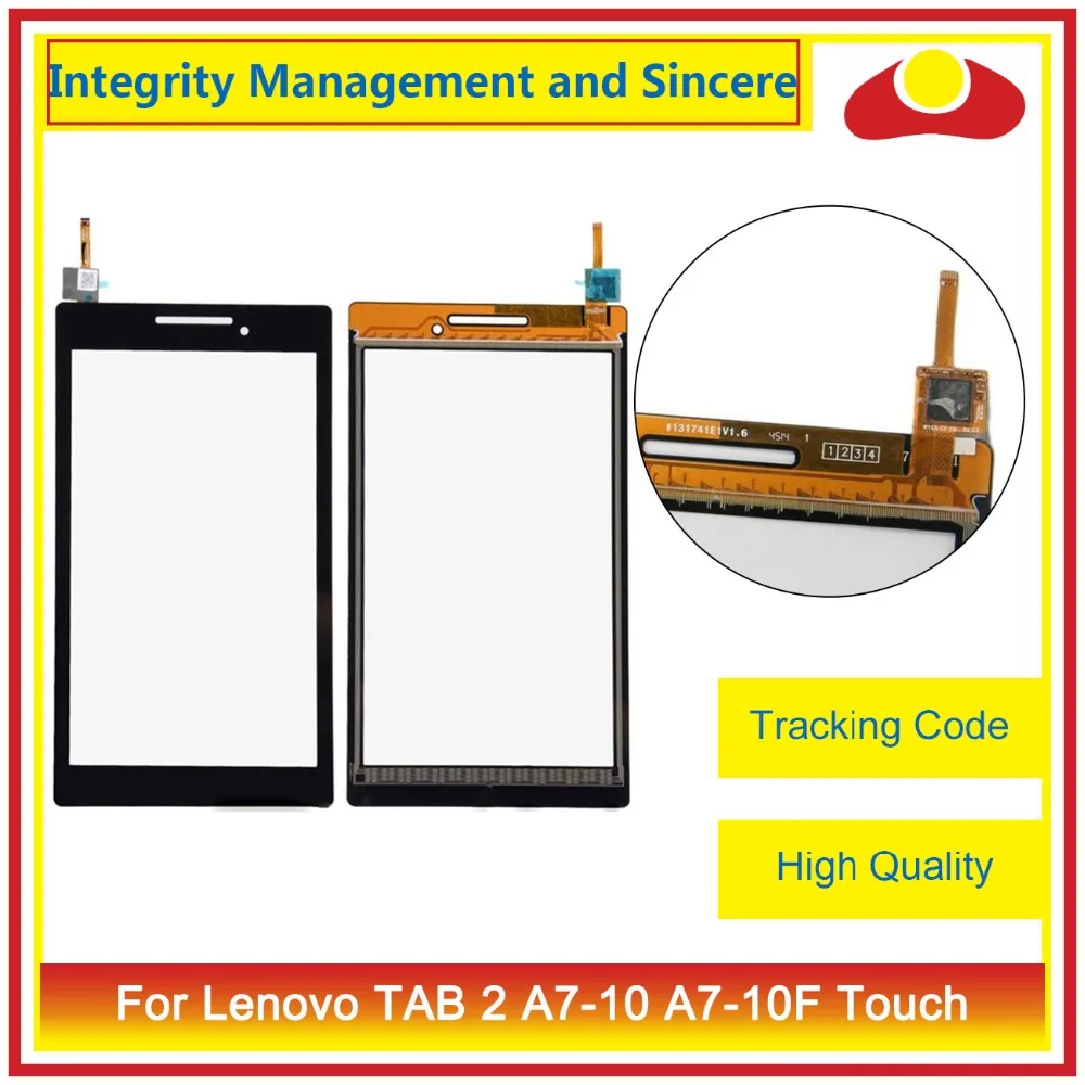 High Quality For Lenovo TAB 2 A7-10 A7-10F Touch Screen With Digitizer Panel Front Glass Lens + Tracking Code | Компьютеры и офис