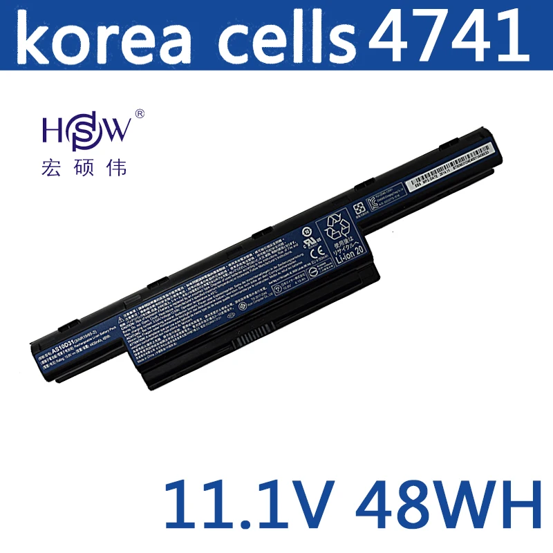 Аккумулятор для ноутбука HSW forAcer AS10D31 AS10D51 AS10D81 AS10D75 AS10D61 AS10D41 AS10D71 4741 5742G 5552 5750G 5741G |