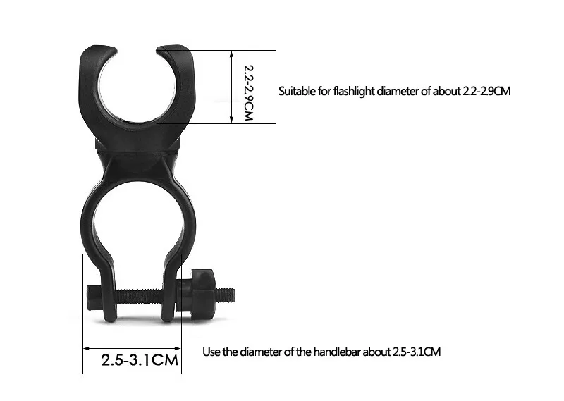 Excellent Westing Biking 360 Degree  Bike Torch Holder Bicycle Front Bracket Cycling Holder Flashlamp Handlebar Clamp Cycling Light Holder 20