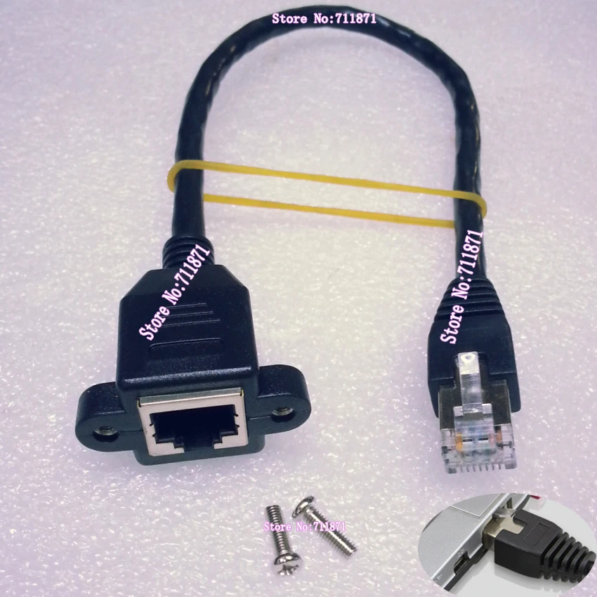 1000M High Speed Screw Fixed Rj45 Cable Male Female Screw hole