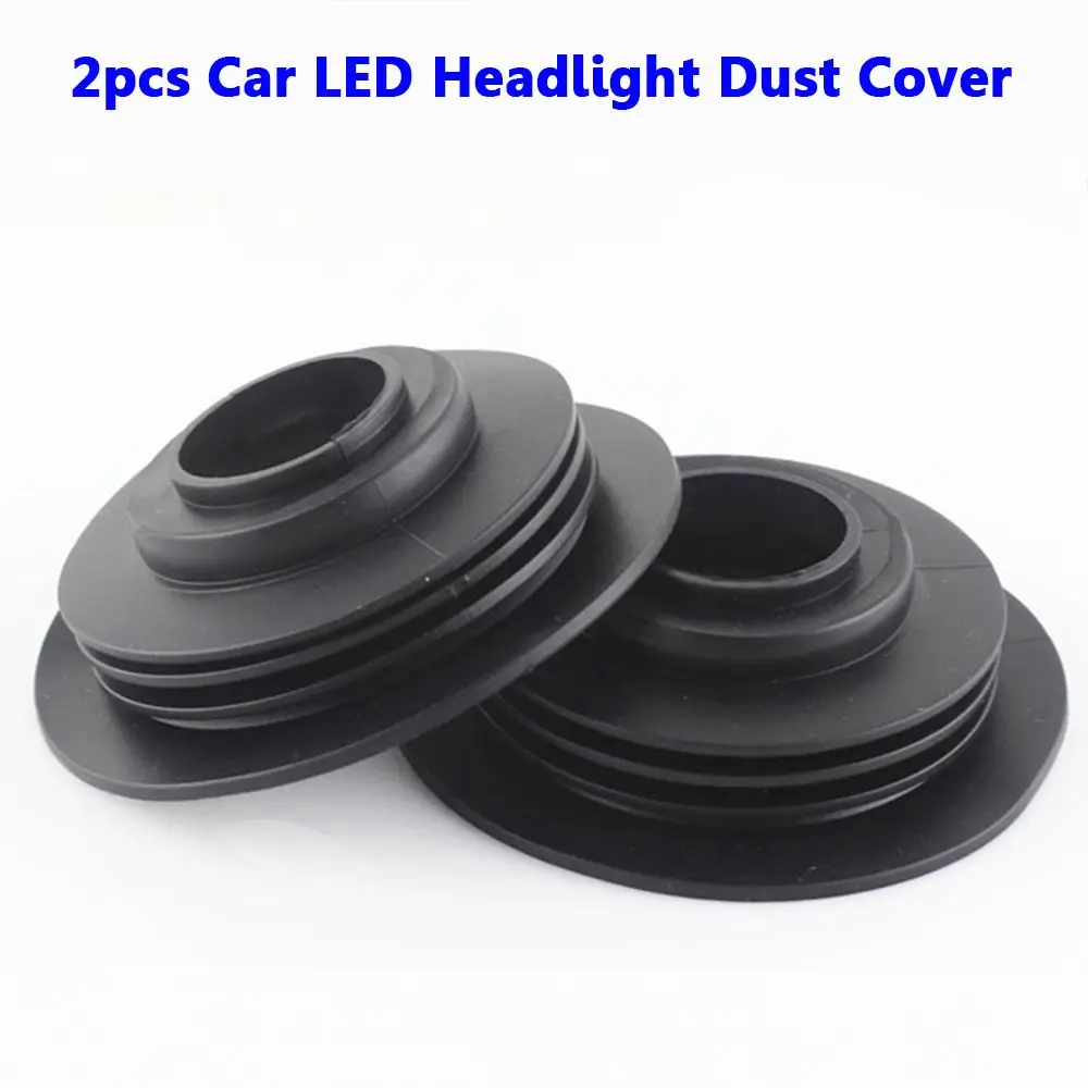 

2pcs LED Headlights Dust Cover Lamp Shade Rubber Sealing Waterproof Headlamp Protector Dust Cover