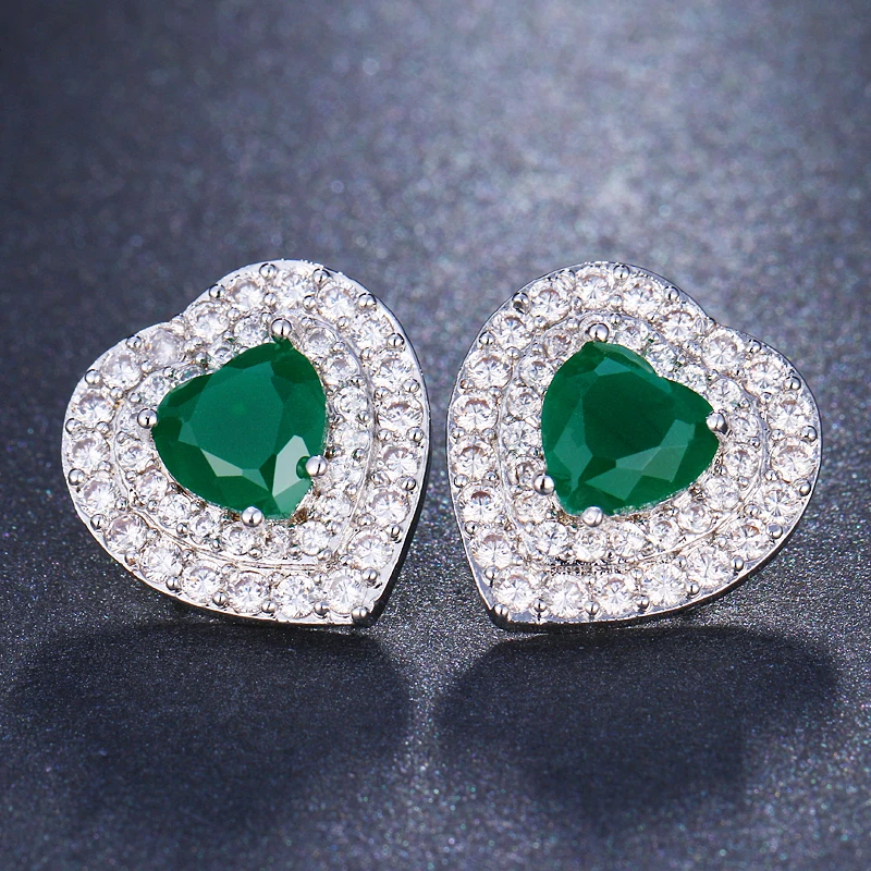 Новые Красные высококачественные серьги в форме сердца для женщин, милые маленькие серьги-гвоздики, модные украшения, серьги для невесты, серьги AE562