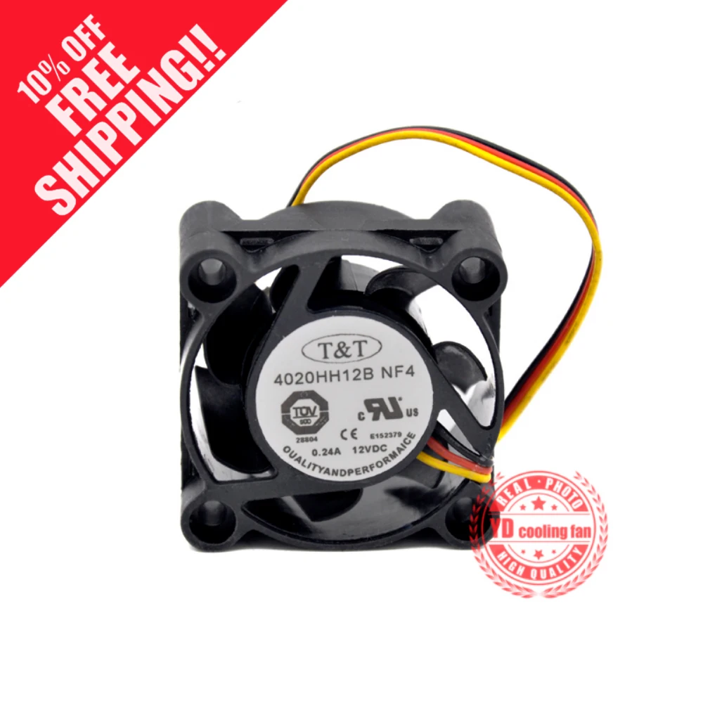 Новый тихий вентилятор охлаждения T & 4020HH12B NF4 12В 0.24A 1U switch 4 см|cooling fan|cooling fan 4cmsilence |