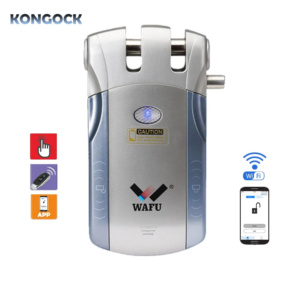 Us 178 99 Keyless Wifi App Smart Door Lock Electronic Invisible Wireless Remote Control Easy Install Security Indoor Touching Unlock In Door Locks