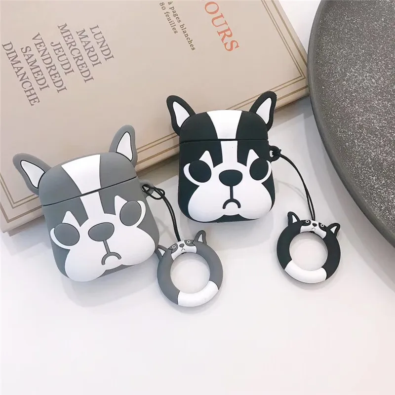 

Soft silicon AirPods Case for Apple AirPods 1/2 3D cute Shepherd dog Bluetooth Headset Box Wireless Earphone Charging Cover Bag