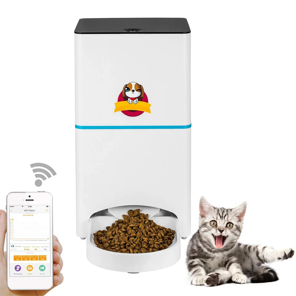 Автоматическая кормушка для домашних собак и кошек 2,4 ГГц Wifi кормушка для домашних животных с приложением для контроля порций и установки времени кормления дозатор для собак/кошек