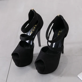 

Summer fashion sexy nightclub hate high high women's shoes 14cm stiletto sandals high heels
