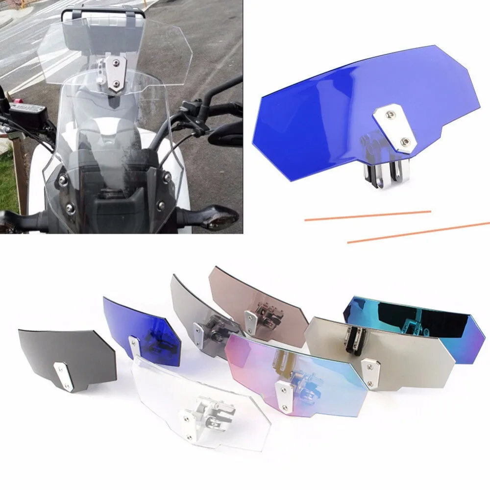 

NEW Motorcycle CNC Aluminum Double Universal Adjustable Extension Airflow Windscreen Wind Deflector Windshield For Suzuki Honda