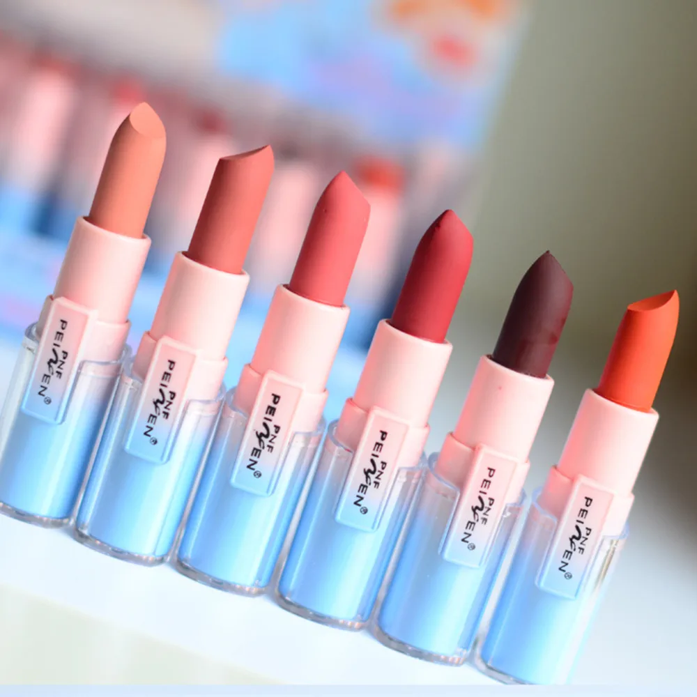 

PNF Brand Velvet Moisturizing Lipstick Makeup Natural Tint Waterproof Smooth Matte Lip Gloss Batom Cosmetics Beauty Maquiagem