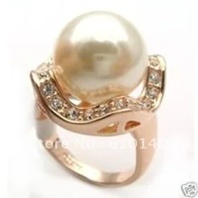 

6PC Beautiful Wonderful Big White Shell Pearl Ring
