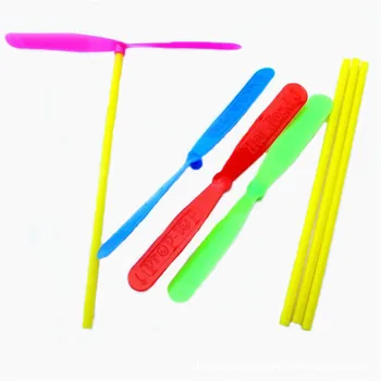 20 pcs Plastic Bamboo Dragonfly Propeller Outdoor Dragonfly Kids Children Flying Gift 1