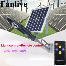 8 pcs Painel Solar Controlador Remoto 50 30 20 w w w Da Lâmpada de Rua Solar LEVOU Luz de Rua Ao Ar Livre Do Jardim local caminho Parede Lâmpada De Emergência