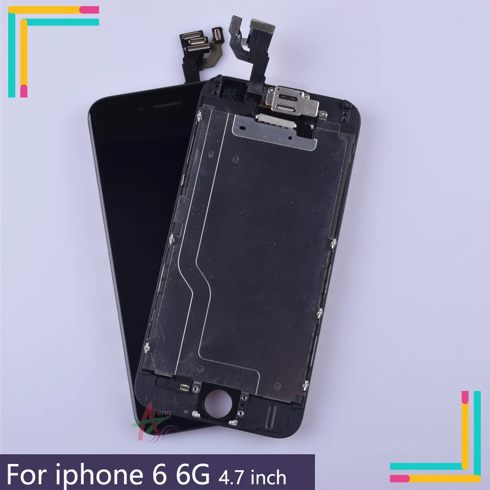 

5pcs/lot LCD for iPhone 6 6G Display Digitizer Touch Screen full lcd with small parts Assemby+Front Camera A1549 A1586 complete