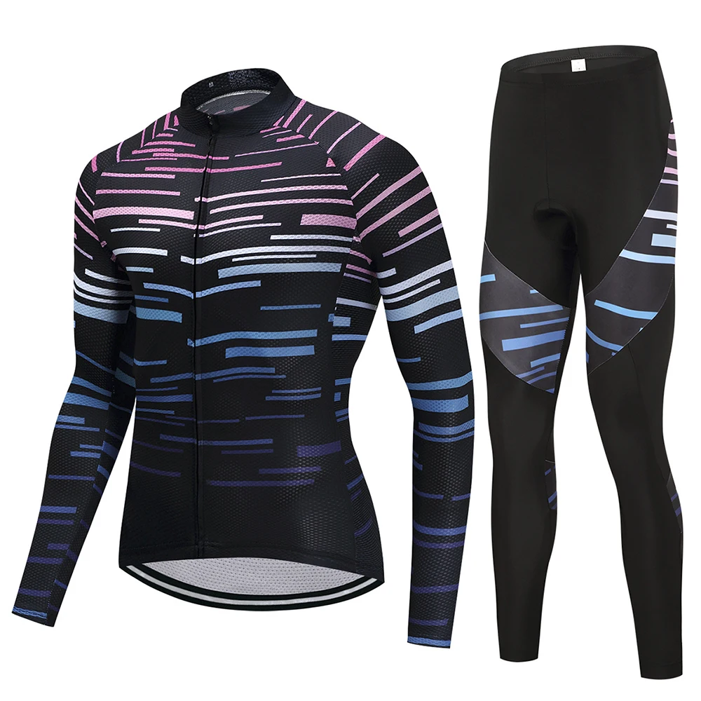 

Pro Team Jersey Set Quick Dry Long Sleeve Bike Clothing Wear MTB Set Sportswear Millot Ropa Ciclimo with Gel Pad