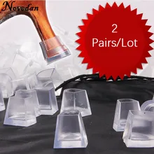 2 пар/лот; обувь для латинских танцев; прозрачные чехлы для обуви; Кепка для ухода за обувью; износостойкая обувь на высоком каблуке; свадебные протекторы