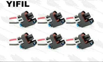

6pcs/lot 2 Pin/Way Mini Fuel Injector Connectors Plugs Clips Pigtails Quick Disconnect For Delphi Buick