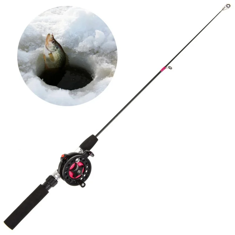 

60cm Lightweight Ice Fishing Telescopic Combo Mini ice Fishing reel set Winter Short retractable Fishing SET