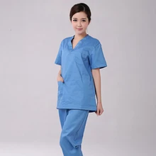 Медицинская одежда хлопок Хирургический Скраб Набор доктор медсестры униформа с короткими рукавами Стоматологическая ПЭТ клиника летний салон красоты комбинезоны