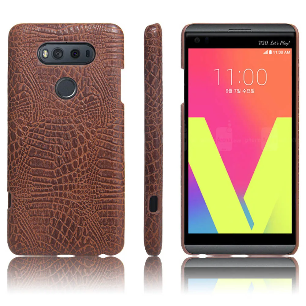 Новый роскошный чехол из искусственной кожи под крокодила для LG V20 H990N задняя