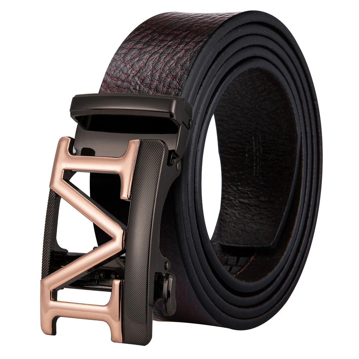 Hi Tie Fashion Leather Belt Brown Cowhide Real Leather Belts with