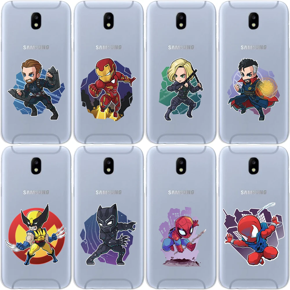 

Marvel Phone Case For Samsung Galaxy s8 S9 Plus S6 S7 S10 Lite Note 8 9 Luxury Iron Man Captain America Soft silicone TPU Cover