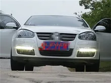 July King LED Daytime Running Lights DRL case for Volkswagen Jetta 2006~10, LED Front Bumper Light Yellow Turn Signals Light