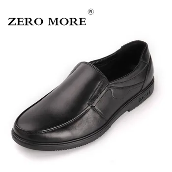 

ZERO MORE Mens Casual Shoes Hot Sale Formal Business Office Split Leather Round Toe Shoes Men Slip On Loafers Male Shoes Casual