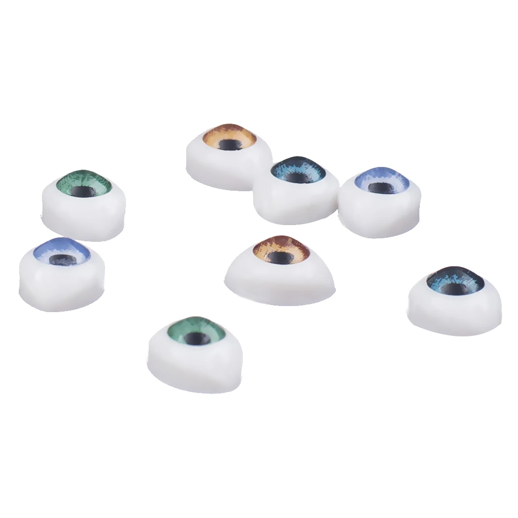 8PCS Plastic Oval Fake Eyes Eyeballs DIY Mask Doll Bear Toy Making 5mm Iris