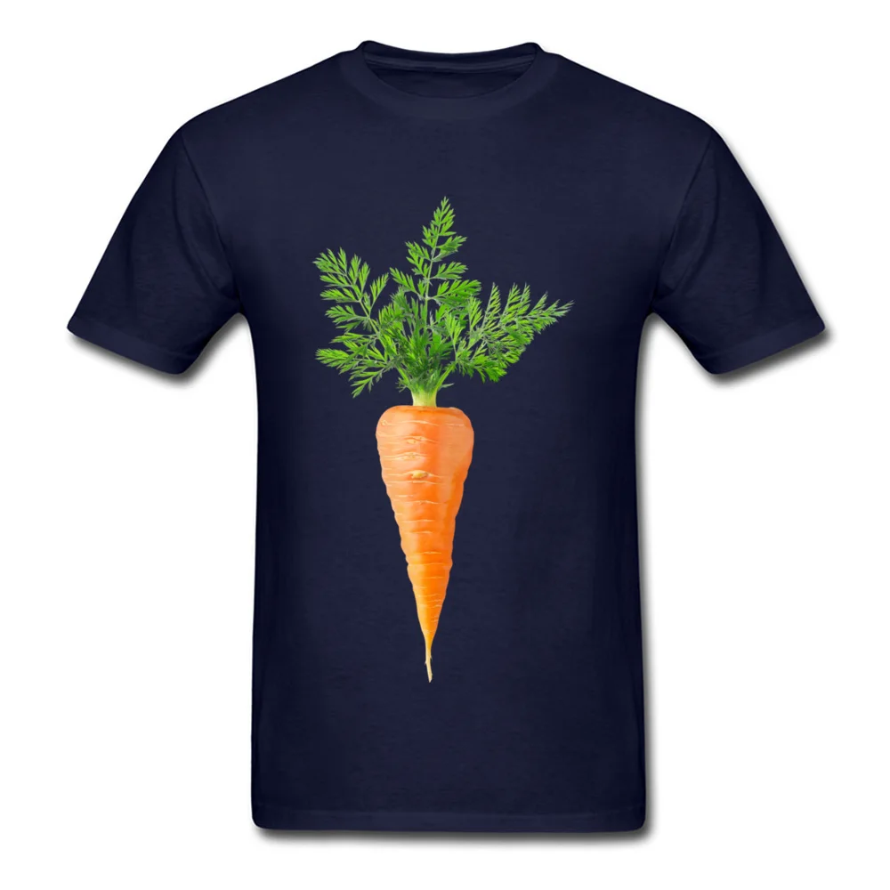 Carrot with big leaves On Sale Short Sleeve Design T Shirts 100% Cotton Crew Neck Men's Tops T Shirt Clothing Shirt Autumn Carrot with big leaves navy