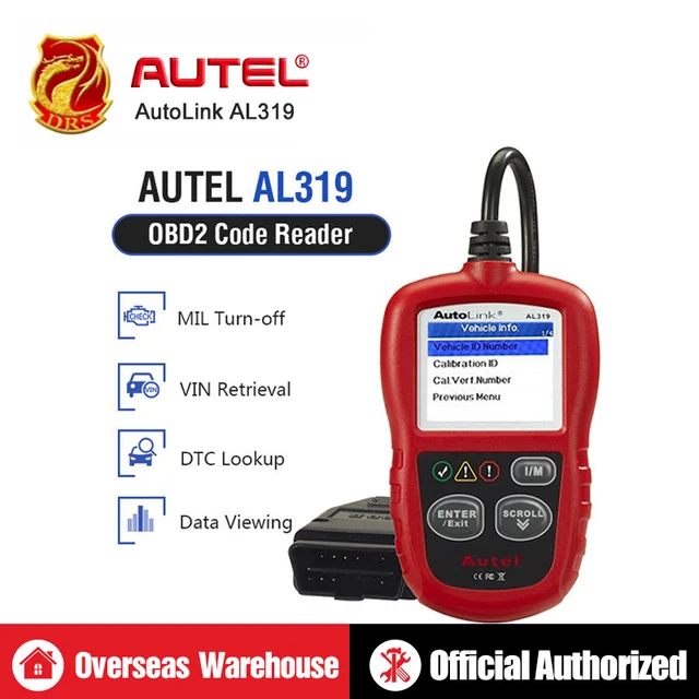 Cheap Autel AutoLink AL319 Auto Diagnostic Tool DIY Code Reader OBD2 Code Scan Tool View Freeze Frame Data Diagnostic-tool Car Scanner