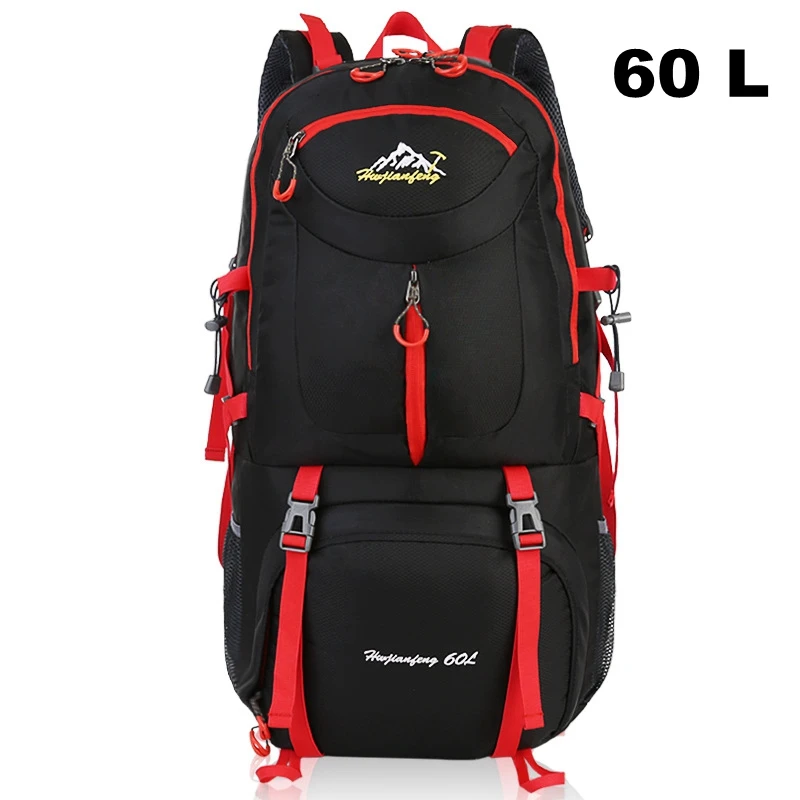 40л \ 50л \ 60 л походная сумка большая емкость Сумки для альпинизма охотничья сумка для путешествий походный рюкзак спортивный рюкзак - Цвет: black 60L