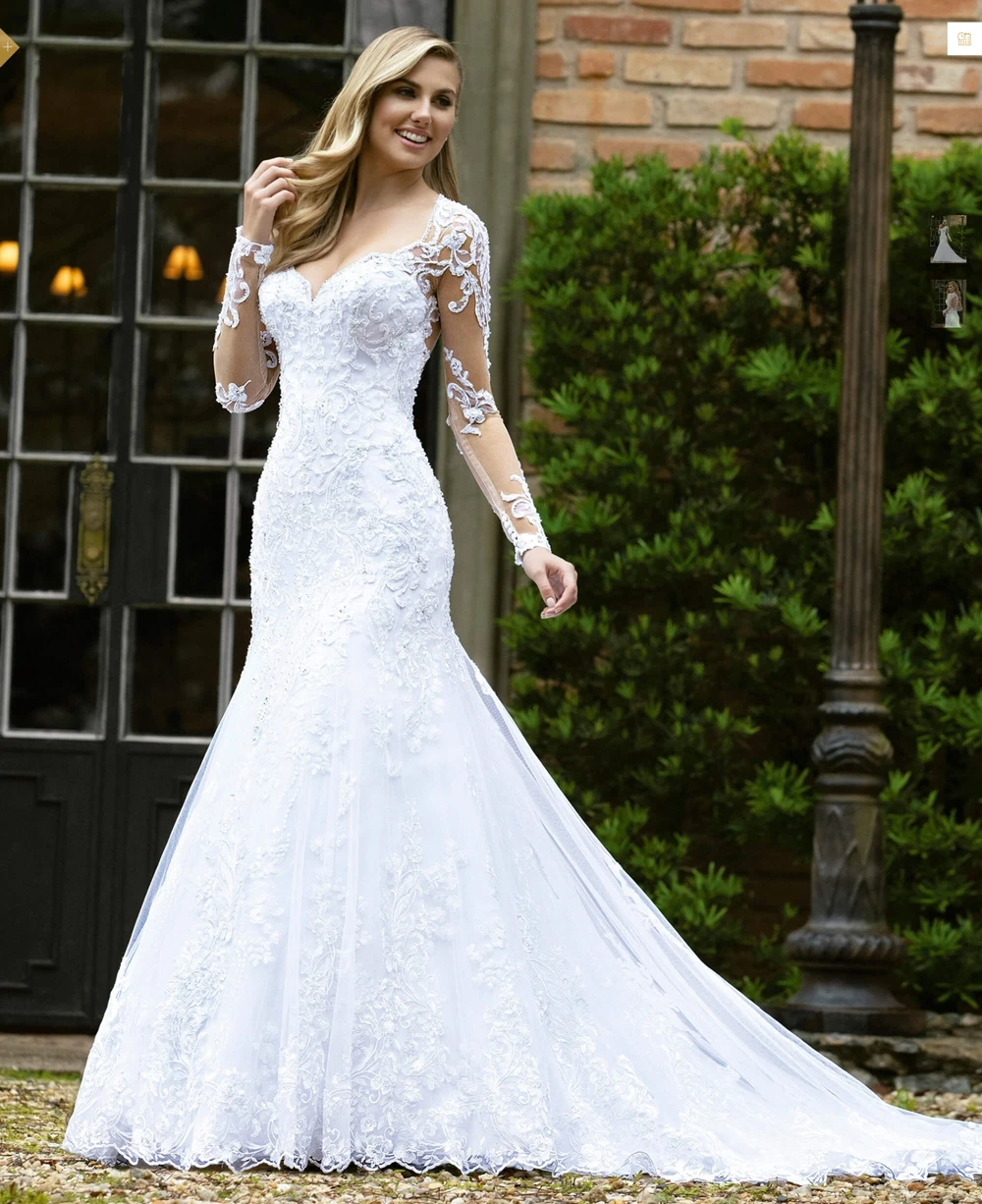 Vestidos De Novia 2019 Mermaid Wedding Dress With Sleeves Bridal Gown Dresses For Bride Custom Made To Order Superbweddingdress Wedding Dresses Aliexpress vestidos de novia 2019 mermaid wedding dress with sleeves bridal gown dresses for bride custom made to order superbweddingdress