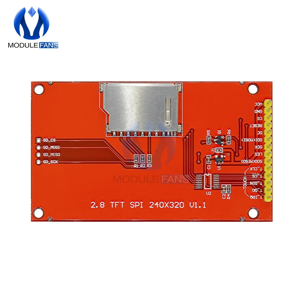 ILI9341 2," 2,8 дюймов TFT SPI Сенсорная панель 240X320 lcd последовательный порт PCB адаптер Micro SD 5 В/3,3 В ЖК-дисплей модуль платы MCU IO