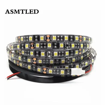 

5050 Black PCB LED Strip Light DC12V not waterproof IP65 waterproof Black PCB LED Diode Flexible Tape Lamp LED Ribbon 5m/lot